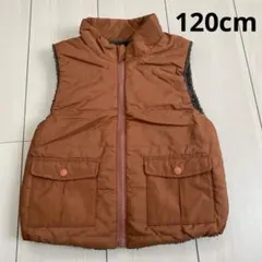 無印良品ブラウンリバーシブル 中綿ベスト