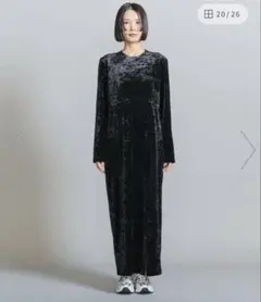 ユナイテッドアローズ　ベロアスリットワンピース