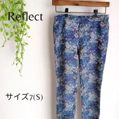 b1632　リフレクト　カジュアルパンツ　7S　スリムフィット　総柄ゴムウエストのサムネイル