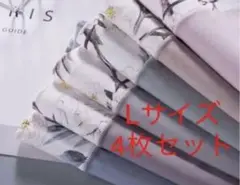 Lサイズ４枚セット花柄レディースショーツ綿下着高通気性と伸縮性ショーツ