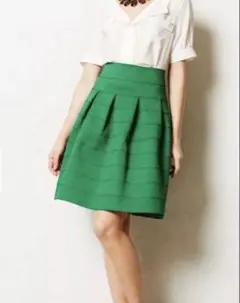 H&M グリーン フレアスカート Sのサムネイル