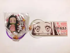 鬼滅の刃　竈門禰豆子  スクエア缶バッジ　応援アクリルバッジ　セット