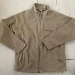 mont-bell Kid's 120 登山用薄手フリースジャケット ベージュ