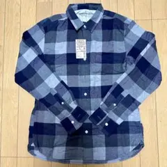 【未使用タグ付き】無印良品 オーガニックコットンフランネルチェックシャツ M