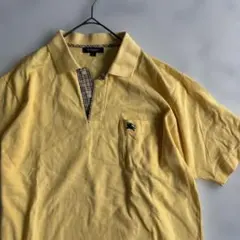 ✨美品✨ バーバリーロンドン　黄色　半袖ポロシャツL