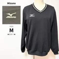 Mizuno ミズノ Vネック スポーツウェア 長袖 黒 M 訳あり