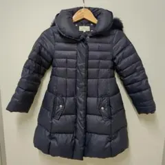 組曲　ダウンコート　紺色「KUMIKYOKU フード付き」