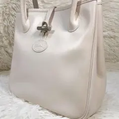 【かず様ご予約】ロンシャン ロゾ トート型ハンドバッグ オフホワイト