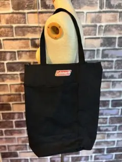 Coleman メッシュポケット付きトートバッグ 黒