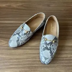 【美品】Caminando　パイソン柄 ローファー　サイズ5　ベージュのサムネイル