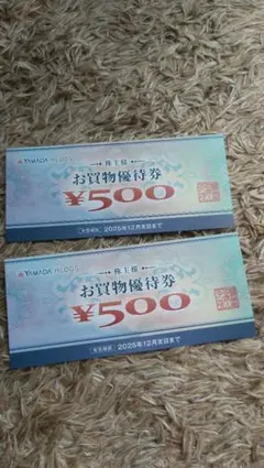 ヤマダ電機 お買物優待券 500円 2枚セット