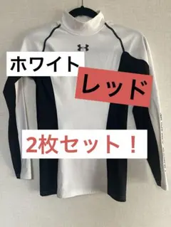 アンダーアーマー　メンズ　トップス　ハイネック　ウェア　長袖　2色セット