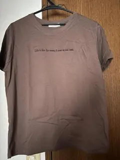 美品cepo 半袖 Tシャツ ブラウン ロゴ刺繍　Mのサムネイル