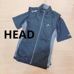 HEAD ヘッド　黒　メンズ　紳士服　M Tシャツ　ベスト　ジップアップ