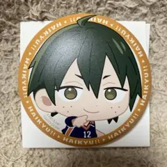 ハイキュー タイトーくじ F賞 ふわふわ缶バッジ 山口忠　月島蛍