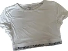 パットなし　Calvin Klein クロップド丈 Tシャツ ホワイト Mのサムネイル