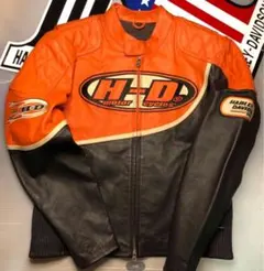 【稀少刺繍モデル！入手困難】極美品ハーレーダビッドソン　本革ライダースジャケット