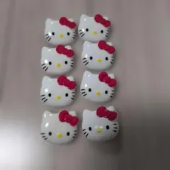 キティちゃん　ボタン　8個セット　手芸　HELLO KITTY　フェイスボタン