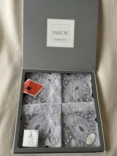 スワトウ 手刺繍　汕頭刺繍　ハンカチ 元箱入り