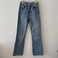 ZARA ブーツカットデニム ライトブルー