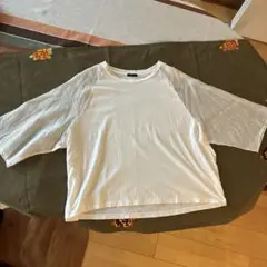 R&D.M.Co- ホワイト 異素材切り替えＴシャツのサムネイル