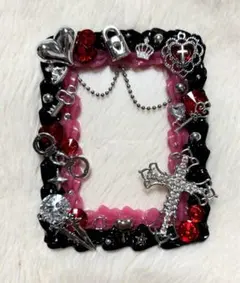 ホイップデコ トレカケース B8 黒 赤 シルバー 推し活☆硬質ケース