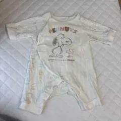 PEANUTS スヌーピー ロンパース 50-60cm
