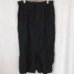 黒 ストライプ タイトスカート 前面ボタンのサムネイル