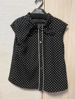 【美品】ミッシュマッシュ　レディーストップス　ドット柄　ノースリーブ