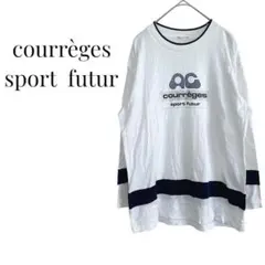 クレージュ ゴルフウェア ロンT トレーナー 日本製 プリント 長袖 ホワイト