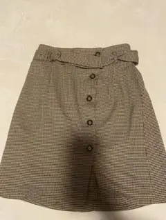 【美品】TORTE トルテ　ベルト付き　チェック柄台形スカート