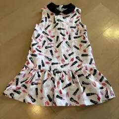 kate spade リップスティック柄 ノースリーブワンピース 104/4Y