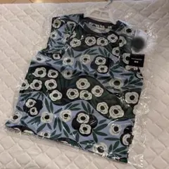 新品　マリメッコ　UNIQLO ユニクロ　コラボ　Tシャツ 100 ブルー