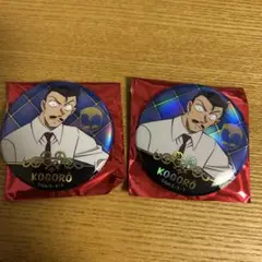 名探偵コナン トレーディングホログラム缶バッジ 長椅子ver. 毛利小五郎×2