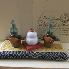 正月飾り 鏡餅　門松　ミニ畳　4点セット
