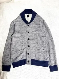 GAP スウェットカーディガン ショールカラー L グレー