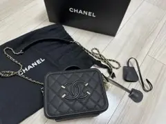 シャネル キャビアスキン CCフィリグリー デカココ ブラック マトラッセ