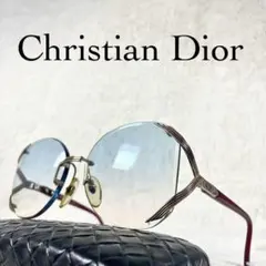美品　70sChristian Dior　ビンテージメガネ　ゴールド・レッド