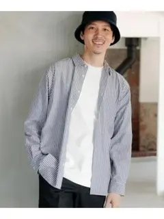 GLOBAL WORK サラサマイージーケアシャツ長袖 M