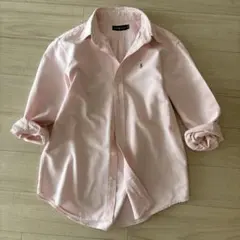 Ralph Lauren シャツ 150 ピンク 長袖 ボタンダウン ポニー刺繍