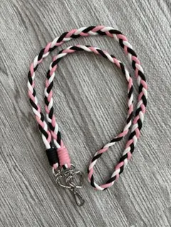 スマホショルダー ストラップ ピンク・白・黒 ハート