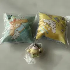 くら寿司　シナモロール　フィギュア　クッションチャーム　３点セット