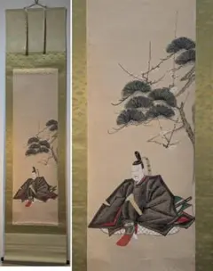 【真作】掛軸　天神図掛軸　梅花に坐す菅原道真公　学業成就・合格祈　合箱入　V97 2026年最新】菅原道真 掛け軸の人気アイテム - メルカリ