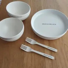 DEAN & DELUCA プレート２枚　ボウル4皿 フォーク２本セット売り