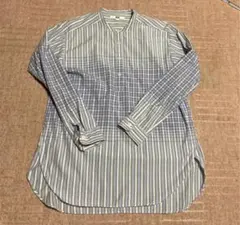 UNIQLO ノーカラーチェックシャツ
