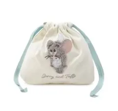 【限定値下げ】 トムとジェリー サガラ刺繍巾着ポーチ タフィー グリーン