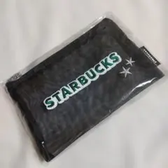 スターバックス　メッシュ刺繍ポーチ　ホリデーオリジナル 黒 新品 非売品のサムネイル