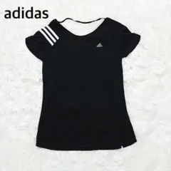 adidas アディダス♦︎トレーニングウェア Tシャツ 黒 半袖 スポーツ ヨガ
