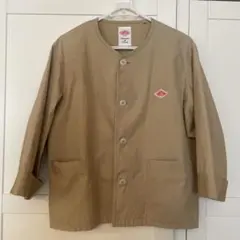 DANTON ノーカラージャケット 36 ベージュ