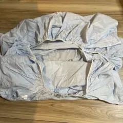 ワンタッチシーツ　ブルー　綿　シングル